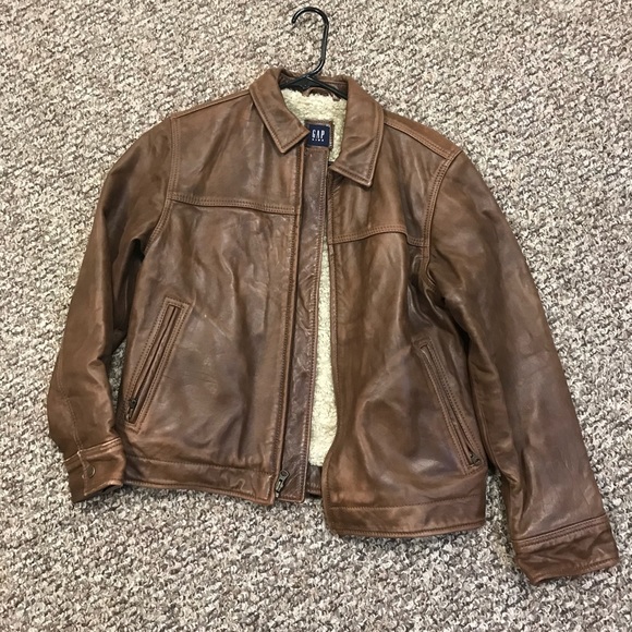 gap boys leather jacket